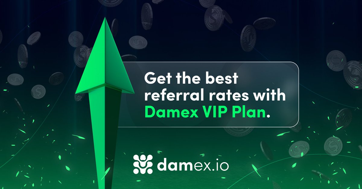 damex_io's tweet photo. Upgrade to Damex VIP Plan and enjoy the best referral rates up to EUR 32.5

Stake DAMEX 10,000 for 12 months and unlock exclusive benefits.

Don't wait, upgrade to VIP now https://t.co/L51TnalqG7