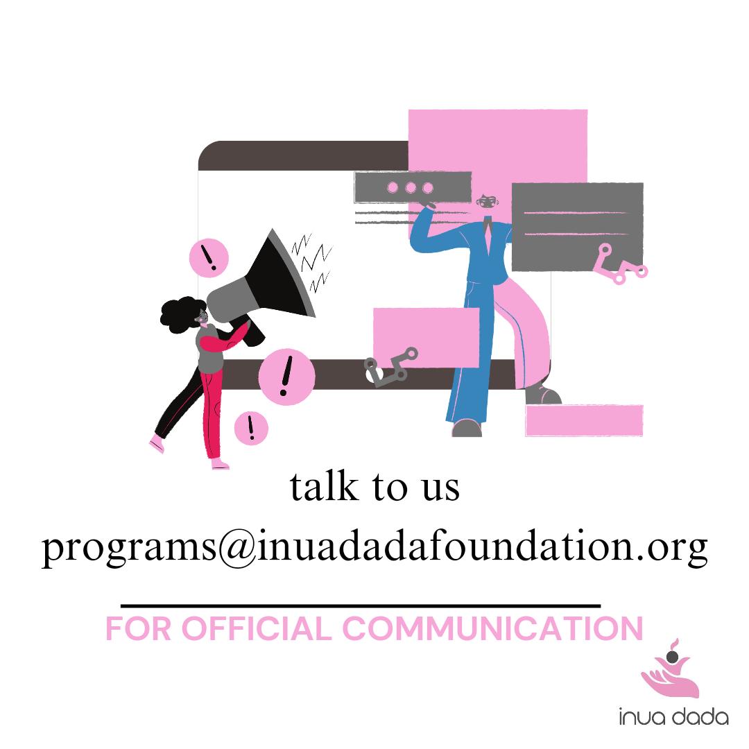 MyFirstTimeKe's tweet photo. Would you like to reach out ? 

Here is our email for any official communication. 
programs@inuadadafoundation.org

We might not see your dms but we will definitely see your emails.

Looking forward to interacting with you . https://t.co/JnQoJZwXNh