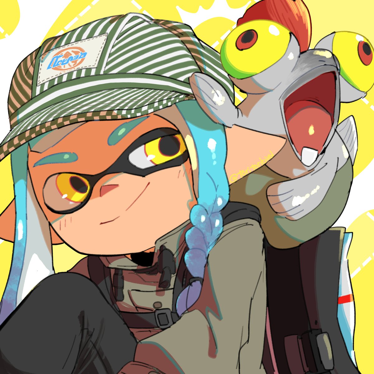インクリング ,イカガール(スプラトゥーン) 「#よそのこイカタコ 」|サモ柴ちゃうのイラスト