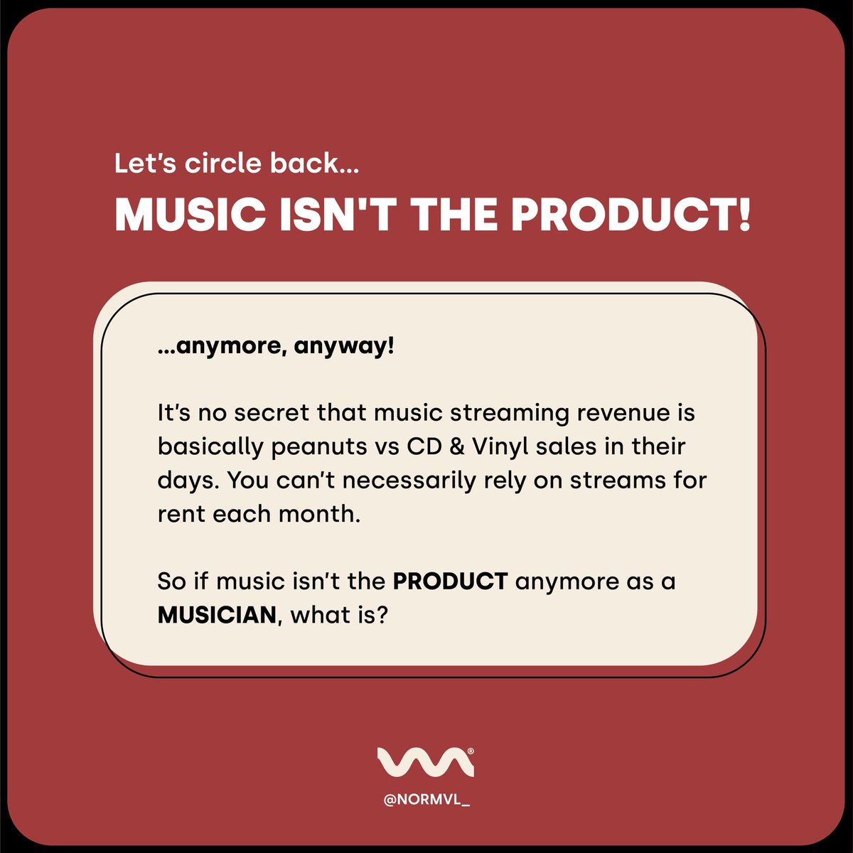 Hey, fellow artist homies! Let’s talk! #Justathought on PRODUCT & BRANDING ⚡️

Share this with whoever needs to see this 👌🏾let’s talk about it.

#diyartist #artistentrepreneur #musicbusiness #artistbranding #musicbranding #independentrecordlabel #independentartist