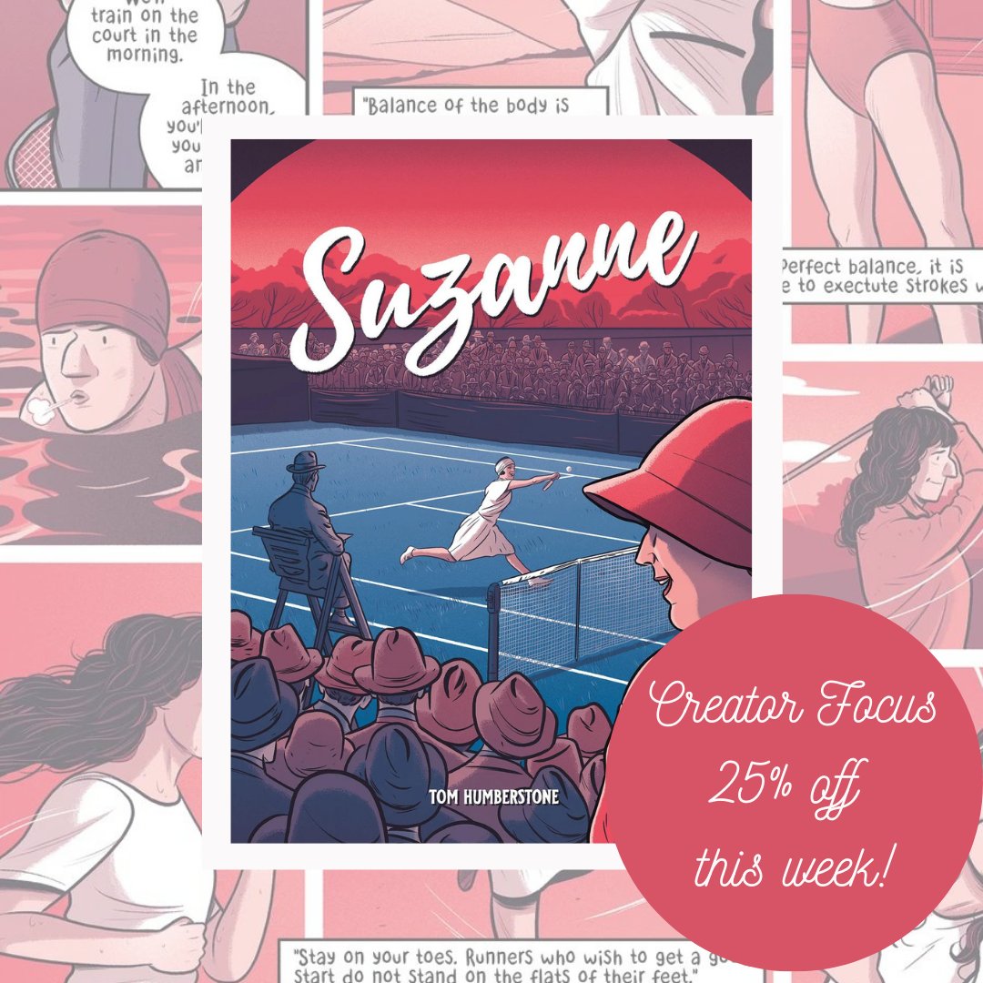 This weeks creator focus is @TomHumberstone! 

We will have 25% off his excellent graphic novel, Suzanne. The perfect non-fiction read about tennis legend Suzanne Lenglen!

averyhillpublishing.bigcartel.com/product/pre-or…