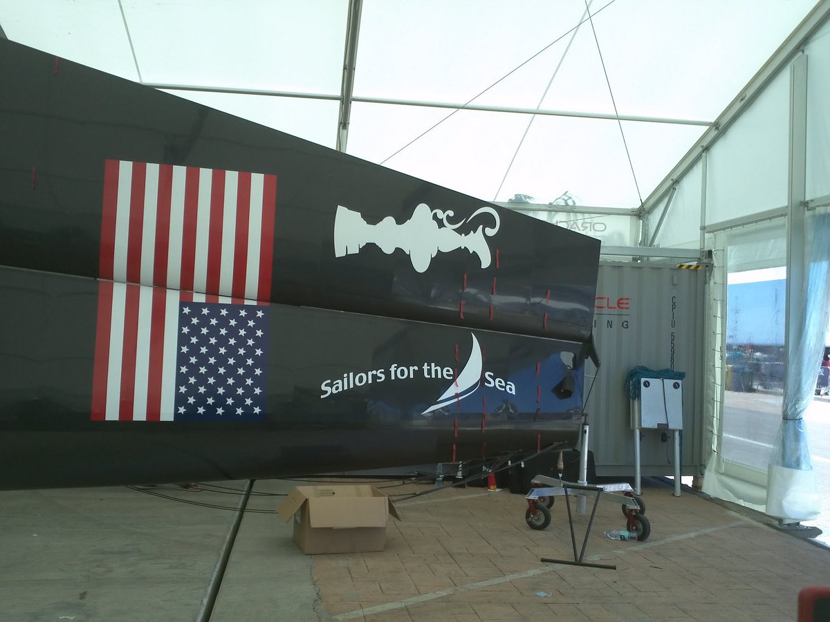 vd's tweet image. so, around a decade ago, I was invited to stop at the Oracle Yacht Racing Team USA and got some cool details #memorabilia #backthen