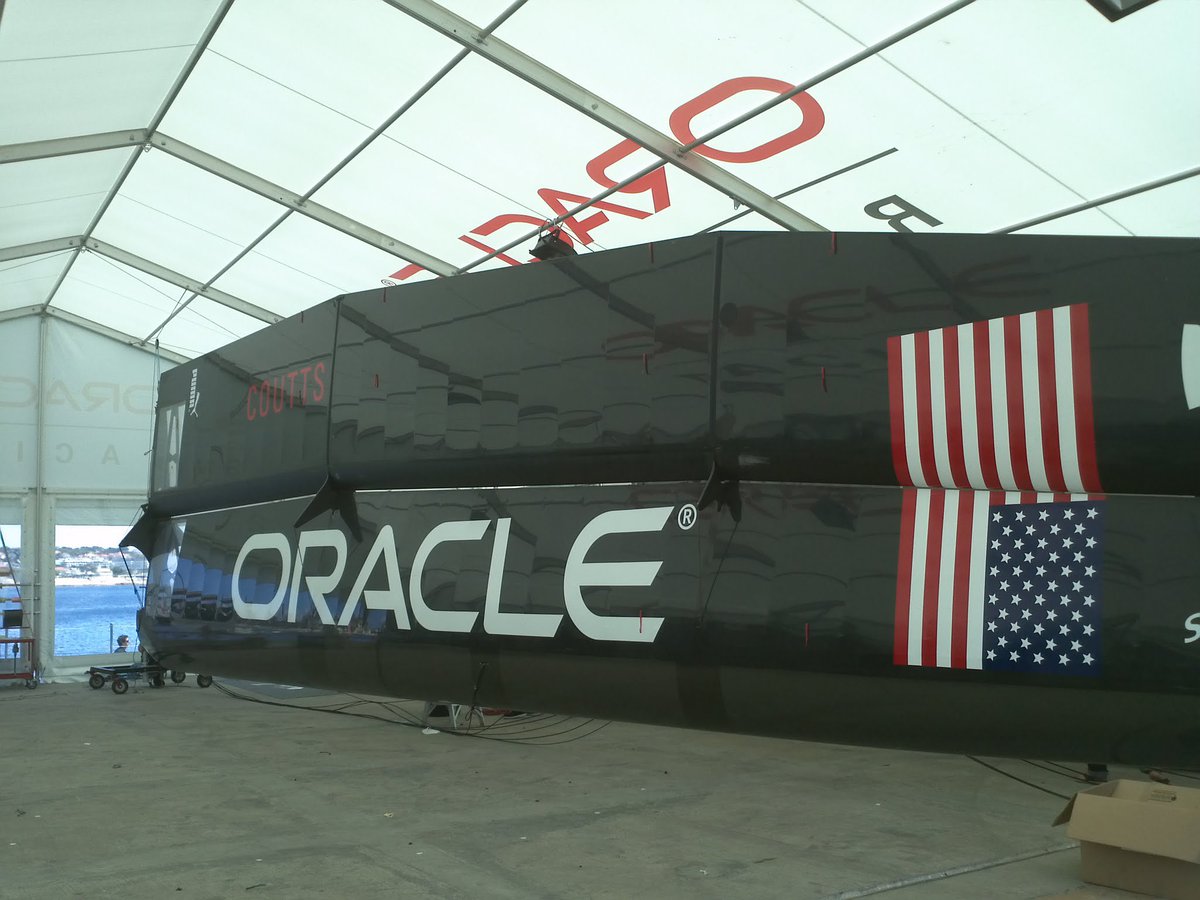 vd's tweet image. so, around a decade ago, I was invited to stop at the Oracle Yacht Racing Team USA and got some cool details #memorabilia #backthen