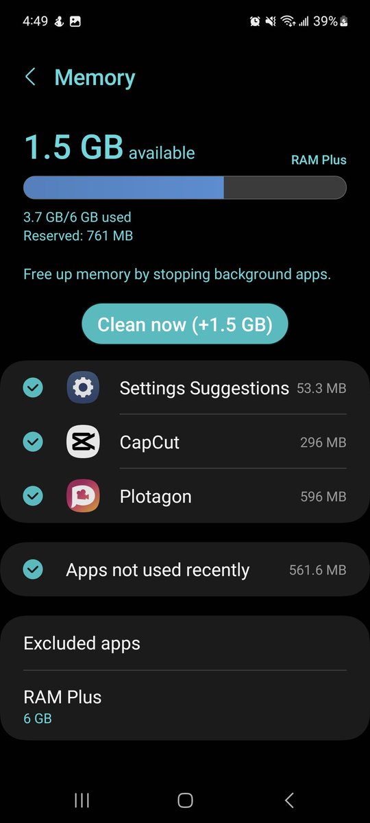MojaDramaOne's tweet image. Pull screen down and select Settings search "Optimize" now select "Battery &amp;amp; Device Care" down on bottom select "Ram Plus" change default from 4GB to 6Gb after reboot buffer bug resolved. #SamsungUI #OneUI5