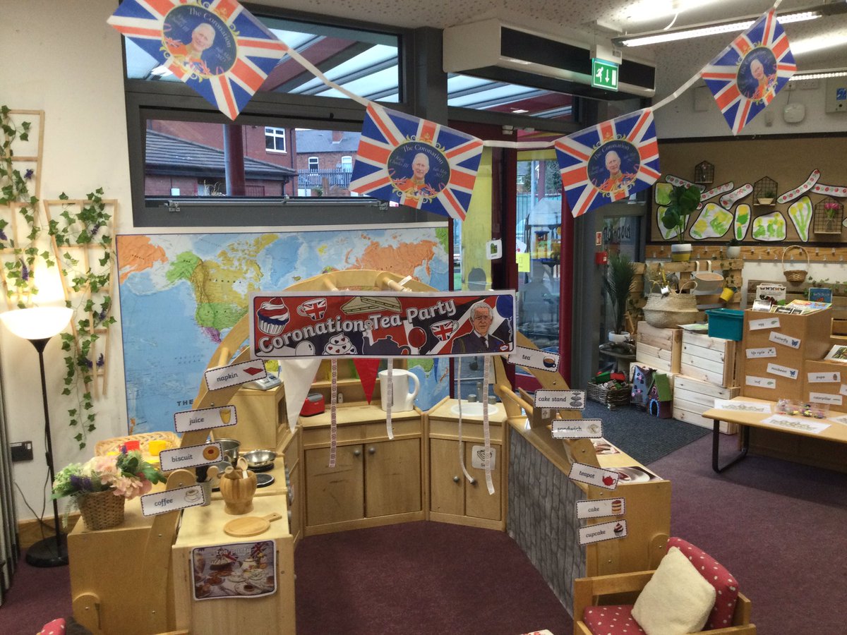 CroftEnabling's tweet photo. Ready for our Coronation celebrations. Lovely role play labs. 
#KingsCoronation #EYFS https://t.co/MQjIDEGMKd
