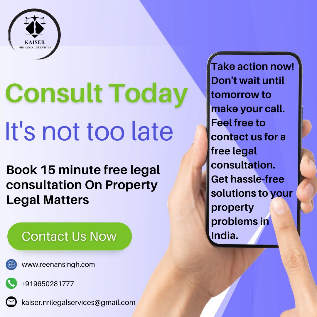 KaiserLawFirm's tweet photo. 📣 Are you NRI looking for legal assistance with matters related to your property?
Kaiser NRI Legal Services is here to help.
➡️ We provide the most reliable and professional services for all your property related needs, including transfers and disputes. 🏡
#propertylegal https://t.co/ZNsmj4s2ix