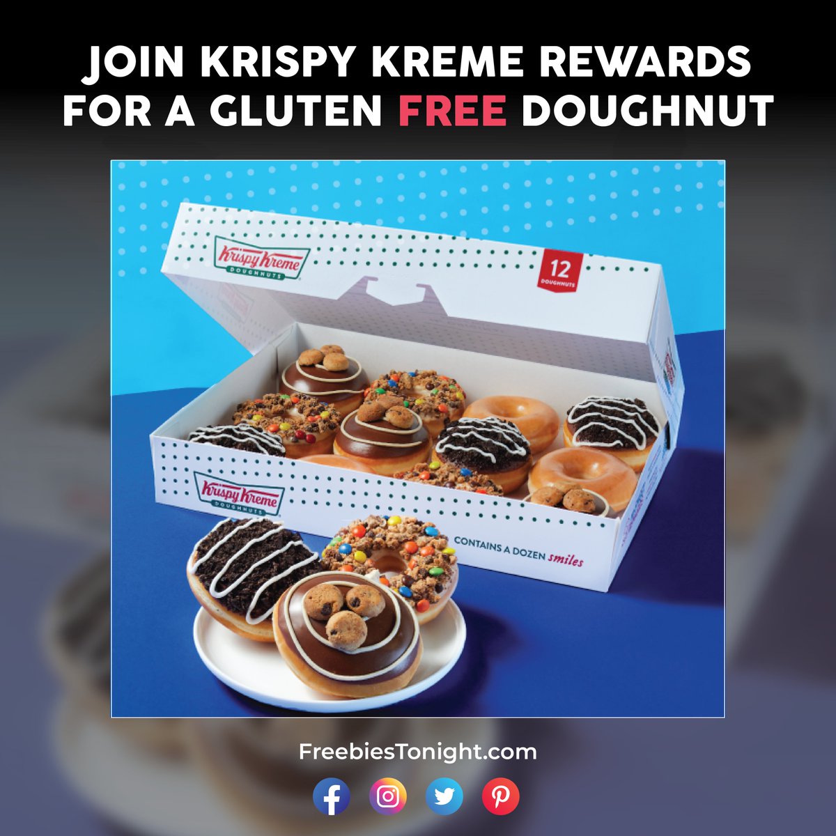 FreebiesTonight's tweet photo. Sign up for Krispy Kreme Rewards and enjoy a gluten-free donut. Join now and indulge in this delicious treat!

Click This Link : https://t.co/QrzZnh2lYo

#GlutenFreeDelights #JoinTheClub #GlutenFreeGoodies #RewardYourself #treatyourself #DonutLovers #freebies https://t.co/enAhtxF0sh