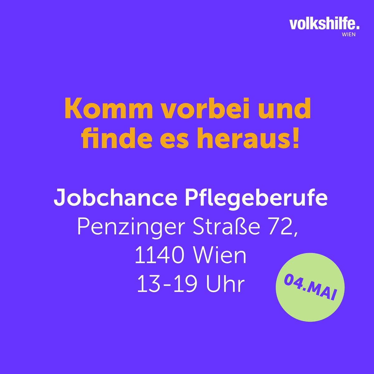 VolkshilfeWien's tweet image. Jobchance #Pflegeberufe: Einstieg, Umstieg, Aufstieg. Hol dir alle Infos auf der kostenlosen waff-Informationsmesse.
Unsere Kolleg*innen sind vor Ort und erzählen dir von ihrem Berufsalltag und beantworten alle deine Fragen: waff.at/e/jobchance-pf… #volkshilfewien #waff #pflege