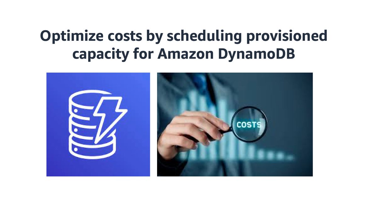9193benjaminb's tweet image. In this post, I show you how to optimize the cost of a provisioned capacity table by combining auto scaling and changing the minimum throughput of
#AWS #AWSBlog #Serverless #Cloud #CloudComputing #AmazonWebServices #DynamoDB
go.aws/41SkZIM
