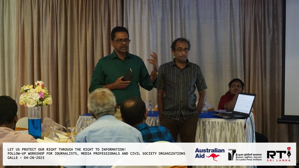 RTISrilanka's tweet photo. The first training program of the 2nd phase of training programs on “RTI: Let us Protect Our Right through the Right to Information” for journalists, media professionals, and Civil Society Organizations in Galle. 

#dap #RTI #SLPI https://t.co/6LZTskpvsR