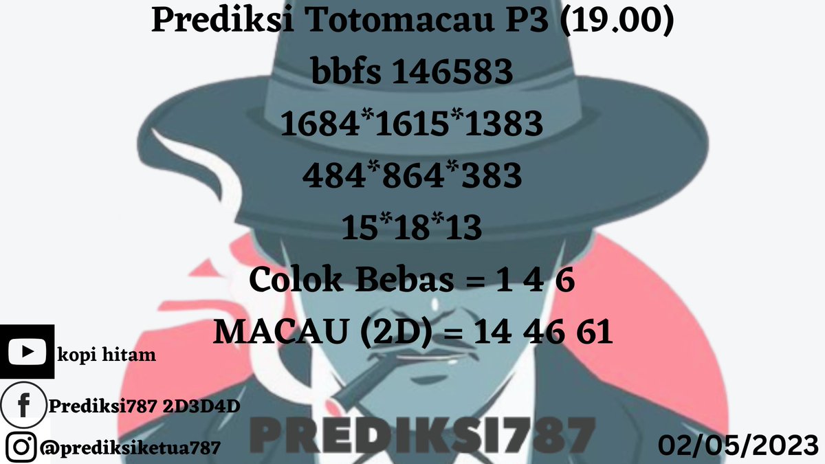 Marie6Devan's tweet photo. Jangan lupa follow
@prediksi787
untuk update pasaran togel setiap hari.  #prediksi787 #prediksitogel #prediksiangkajitu #togelterbaik #prediksihariini #togeljitu #prediksiPCSO #prediksihongkong #prediksitotomacau #sydney #prediksisgp #prediksimunchen #prediksikimtotomedan https://t.co/rQEAAoexEz