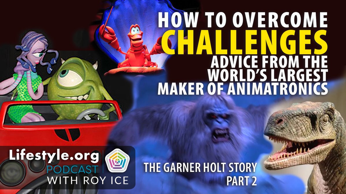 LifestyleWithRI's tweet photo. Tune in to this week's episode of the https://t.co/tjTwAO9sFv podcast to hear Garner Holt's advice on overcoming challenges &amp; achieving success. Host @royice interviews the world's largest maker of animatronics for an inspiring story. #Disney 

WATCH: https://t.co/HDXKsdKr8F https://t.co/rUtfR36vvw