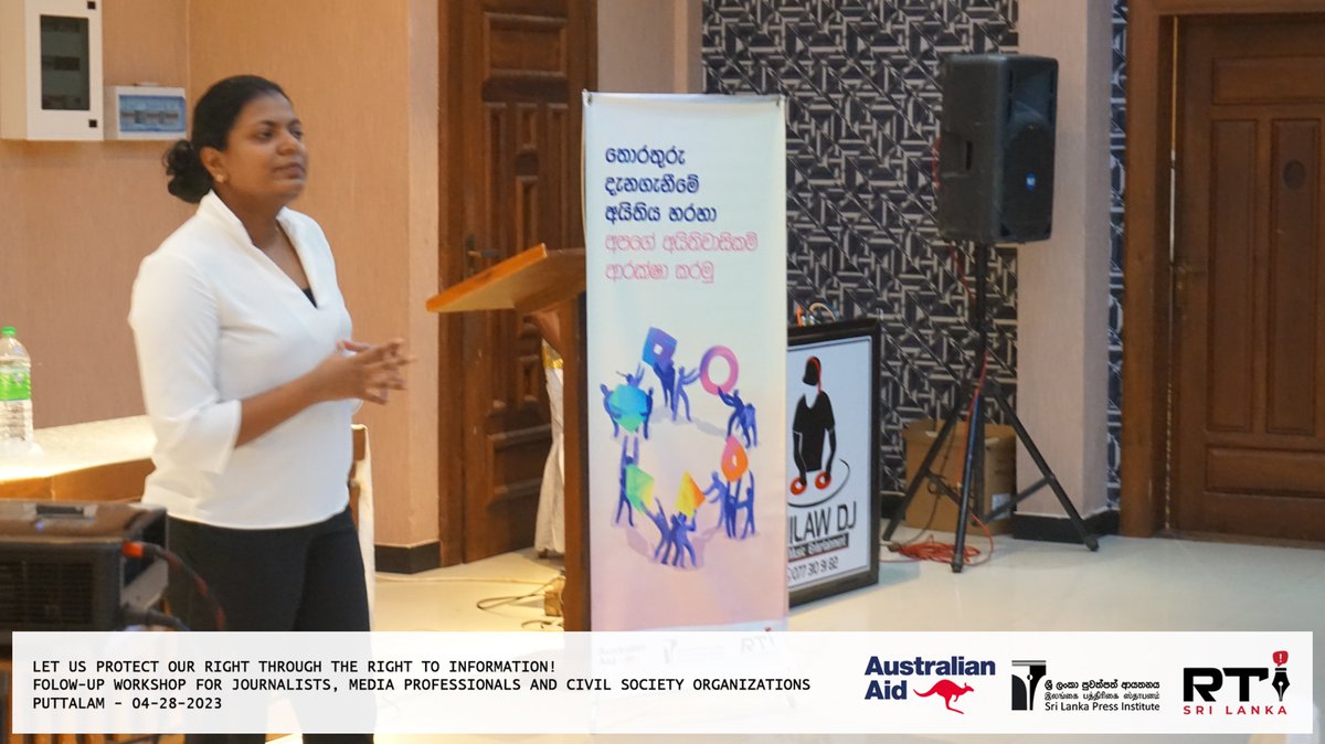 RTISrilanka's tweet photo. The Second training program of the 2nd phase of training programs on “RTI: Let us Protect Our Right through the RTI” for journalists, media professionals, and Civil Society Organizations in Puttalam. 

#dap #RTI #SLPI https://t.co/v6J5ptb44v