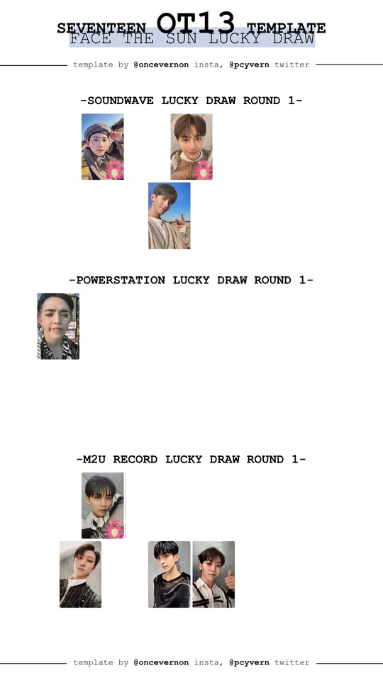 horangpuff's tweet photo. — #bentabIes   

꒰ seventeen lucky draw pc ꒱  

⨳ 450 ea + pf + lsf / 400 ea if getting 5+
𓂋 payo / 4 days reservation 
𓂋 onhand 
𓂋 read pinned b4 transacting
𓂋 dm to claim !  

. . . wts lfb ph fts face the sun sector 17 svt ld soundwave powerstation m2u photocard https://t.co/nrRcY6VwGc