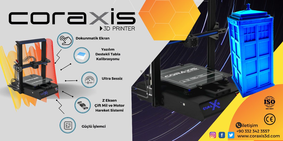 coraxis3d's tweet photo. Coraxis3d fdm katmanlı imalat 3d yazıcılarımızla PLA, ABS, TPU, ASA gibi malzeme seçenekleriyle projelerinizi hayata geçirmede uygun çözümler sunuyoruz.

https://t.co/g3iq7eknGI
#coraxis3d #elfasirketleri #3boyutluyazıcı #3dprinter #3dprototipleme #rapidprototyping #baskıhizmeti https://t.co/J1gGpW46ra