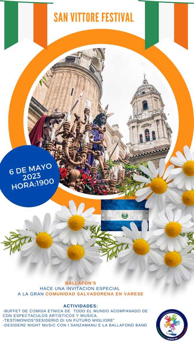 CallesAR15's tweet photo. Este próximo sábado 6 de mayo la comunidad salvadoreña dice presente fiestas patronales de Varese San Vittore 🇸🇻🇮🇹 @ConradoC93 
@JavierReyes_Sv @HectorenchPerei @nayibnoticiasSV 
@wendykclavijo 
@rene_salvatore 
@NIdeasItalia 
@cindyportal https://t.co/qjqb9tJ8k1