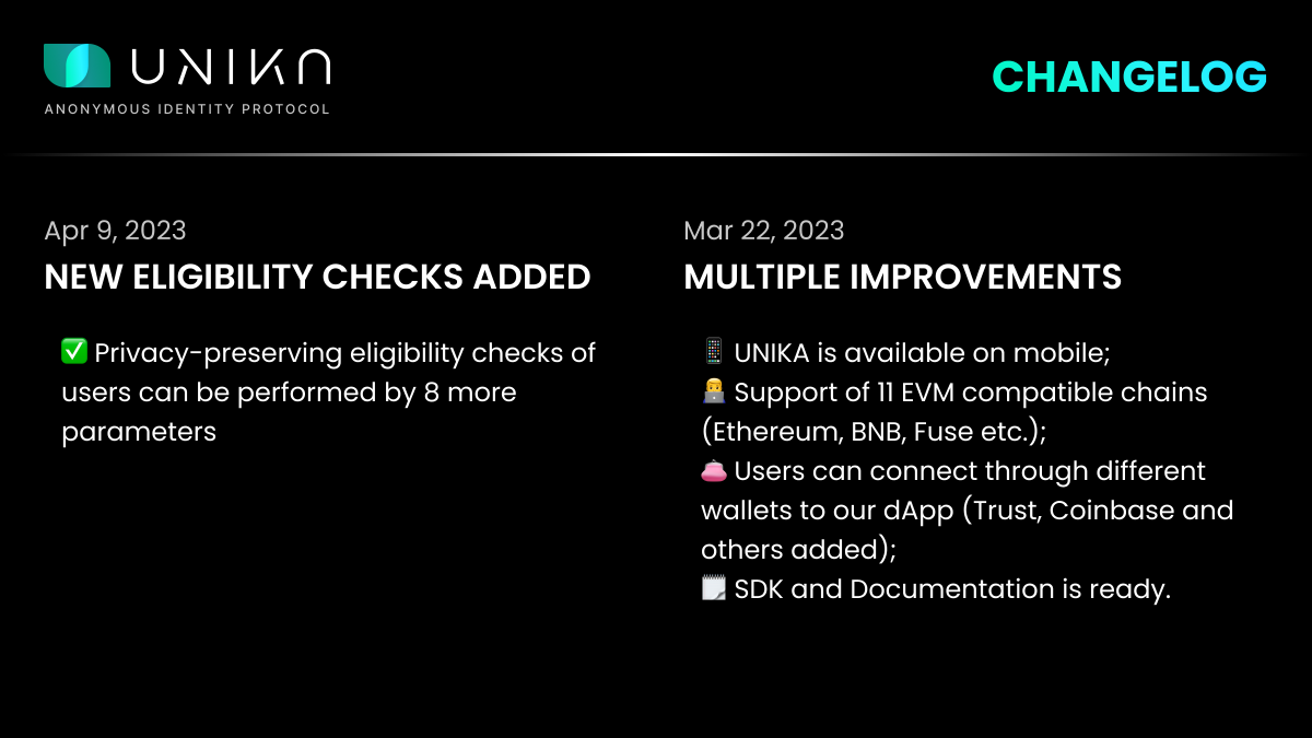 MaxHolub_'s tweet photo. After the lates updates, in addition to real-time protection from bots and #sybilAttacks in web3, @UnikaNetwork can perform privacy-preserving user checks for #web3 products by eight more parameters.
Write to get docs👇🏽
https://t.co/ZJIxVVJpFu
#antibot #sybilresistance https://t.co/Sqz16Ti5nh