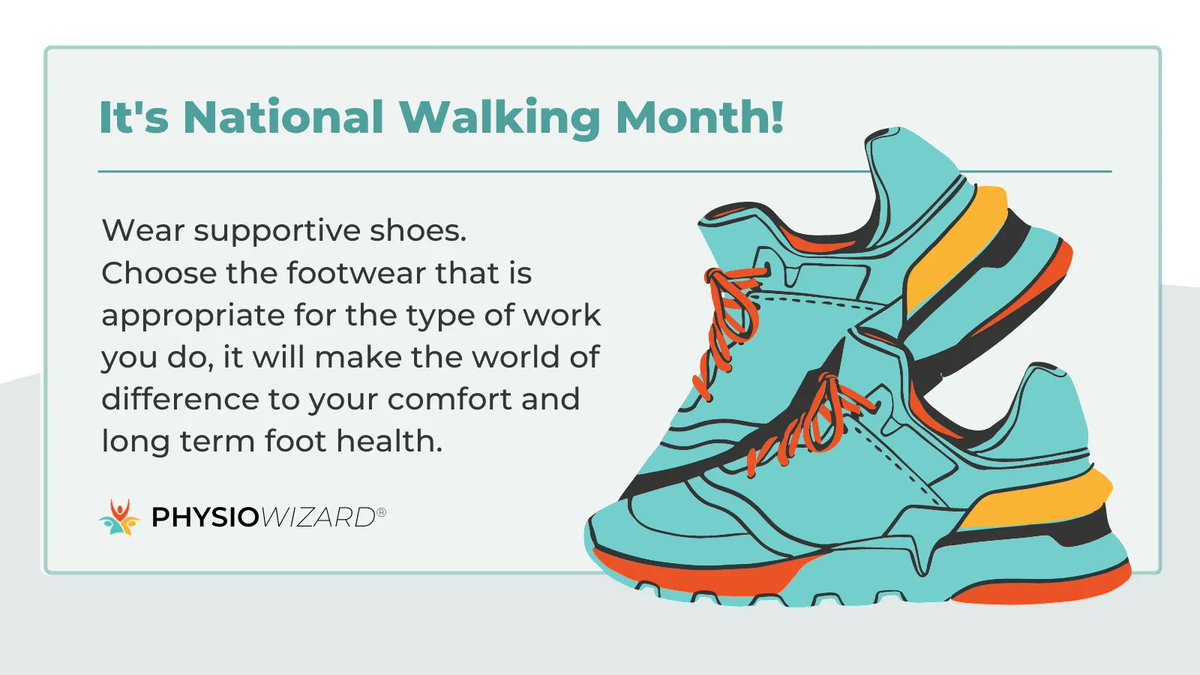 physiowizard's tweet image. Walking is one of the easiest ways to improve physical and mental health. A simple 20-minute walk can also reduce the risk of a number of preventable health conditions.  Consider your working environment too, comfort is key!

#NationalWalkingMonth #WalkThisMay #Health