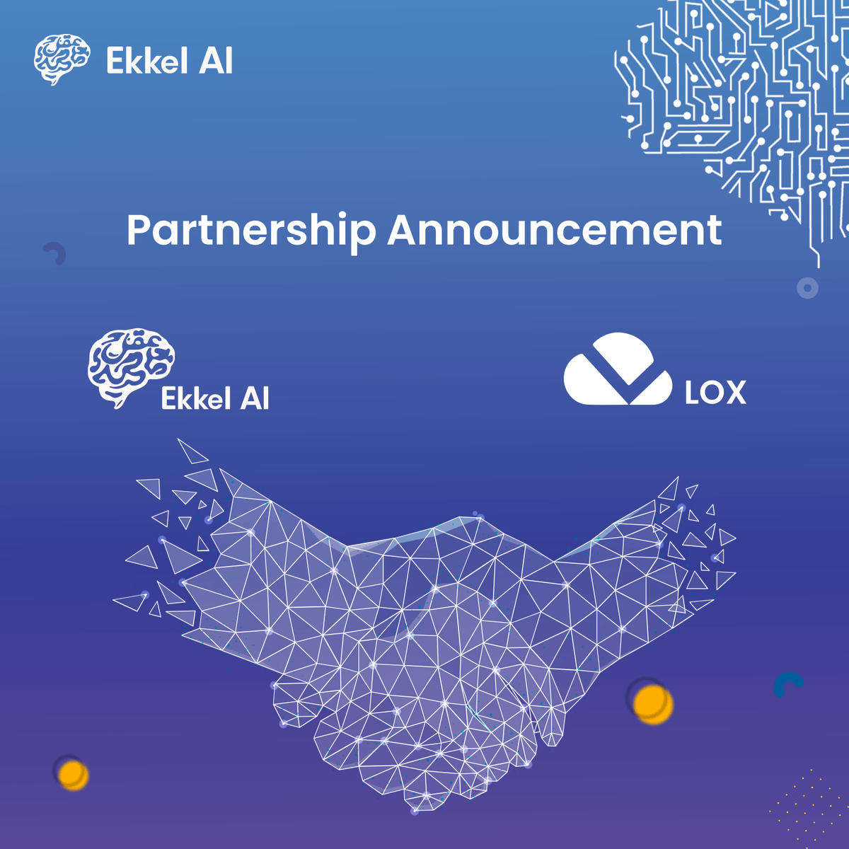 ekkelai's tweet photo. "We are proud to collaborate with @LoxNetwork on developing their one-of-a-kind hybrid blockchain technology.
With this collaboration, we will be ushering in a new age of blockchain applications.
#EkkelAdvantage #LoxNetwork #Blockchain" https://t.co/R3JDTASSy5