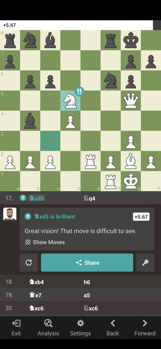 The divine feeling of making a brilliant move on <a href="/chesscom/">Chess.com</a> #chess 😇🪽🫠