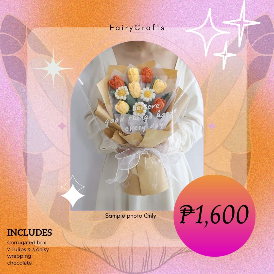 fairycraftscdo's tweet photo. 🌷♡𝓜𝓸𝓽𝓱𝓮𝓻𝓼 𝓓𝓪𝔂 ♡ is coming🌷
Pre-Order your Mother's Day Gift now!
A special way to appreciate your wives and mothers is to present them adorable and priceless gifts.❣️💐
#crochetbouquet #crochetrose #smallbusiness #crochetflowers #crochetph 
#mothersday #crochettulip https://t.co/cjisEycMqC