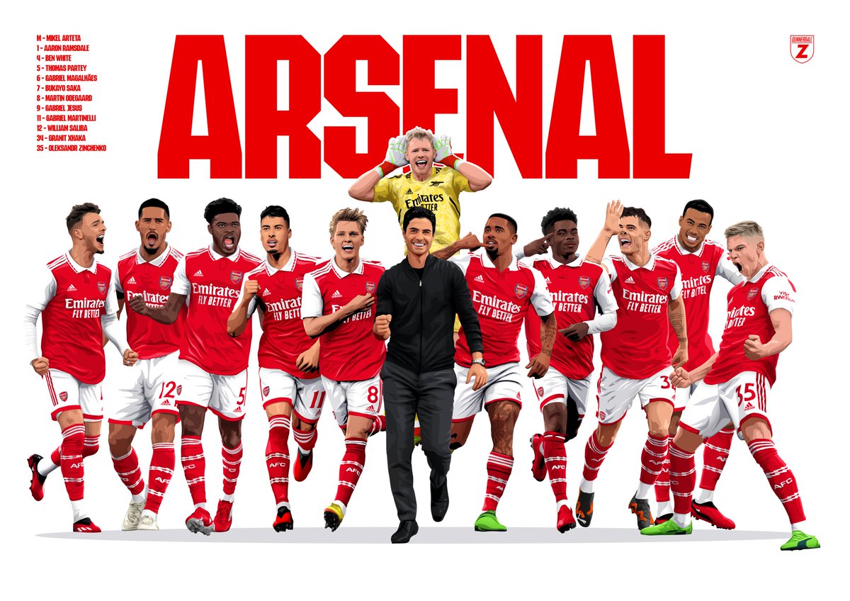 GunnerBallZ's tweet photo. My illustration of the Arsenal squad this year! 🔴⚪️

Available as a print on my Etsy! Check out the link in my bio. 
#arsenal #afc https://t.co/FRg3RKf6N6