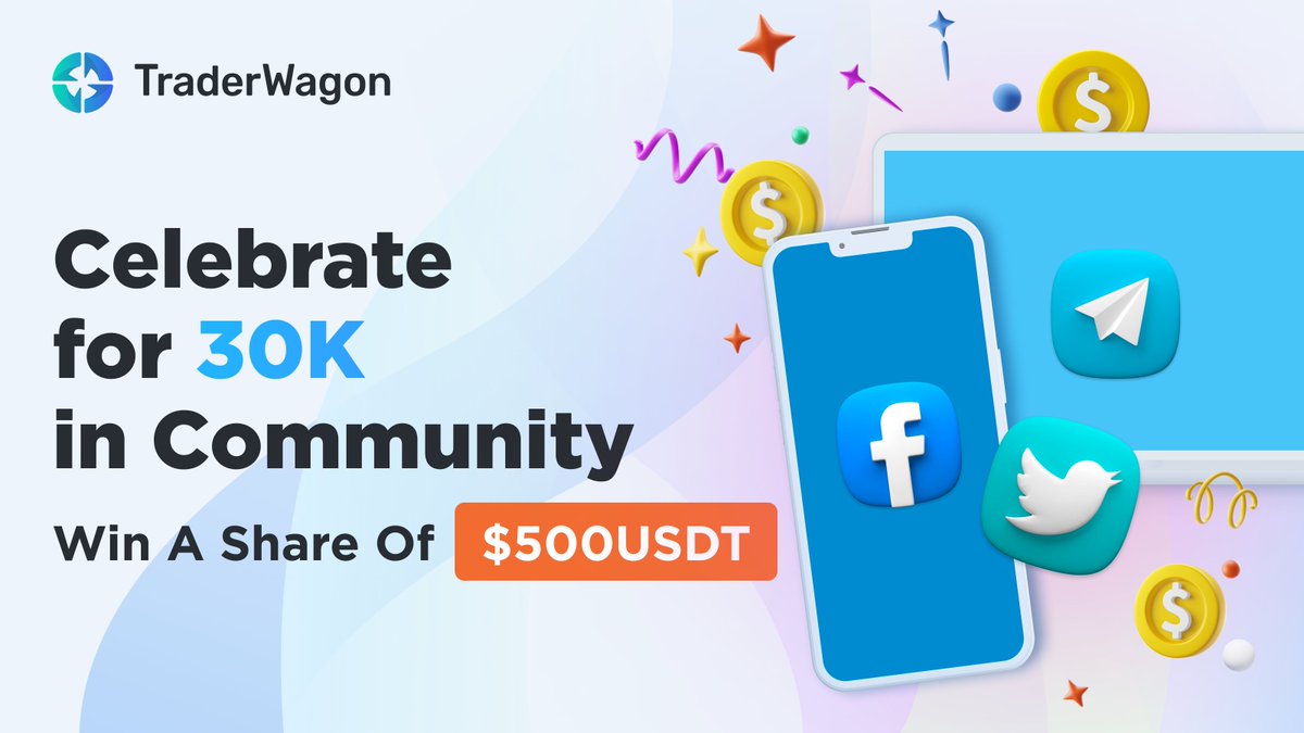 TraderWagon (@traderwagon) on Twitter photo We’re thrilled that we achieve 30K across TraderWagon communities🎉🎉
To celebrate the milestone, share the happiness with us and grab $500!
To participate:
🔸Follow <a href="/traderwagon/">TraderWagon</a>
🔸Join our Telegram group ➡️ buff.ly/3IdIt1o
🔸RT this post & Tag 3 friends
🔸Fill up this We’re thrilled that we achieve 30K across TraderWagon communities🎉🎉
To celebrate the milestone, share the happiness with us and grab $500!
To participate:
🔸Follow <a href="/traderwagon/">TraderWagon</a>
🔸Join our Telegram group ➡️ buff.ly/3IdIt1o
🔸RT this post & Tag 3 friends
🔸Fill up this