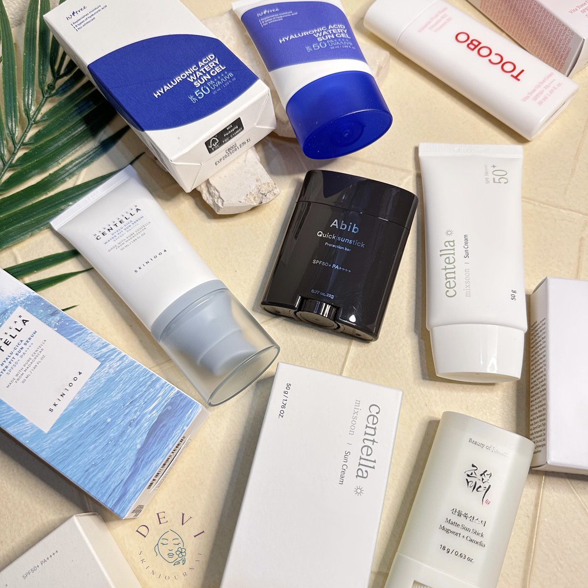 skincareforfun's tweet photo. Mau review sunscreen dari beberapa brand Korea yang udah pernah aku pake! So far kalo sunscreen emang brand Korea sih yang kasih banyak bangettt pilihan, jd bisa banget disesuaiin sama jenis plus kebutuhan kulit dan budget 🥹🫰🏻.

#racuninskincare #sunscreenreview https://t.co/LQvHePzWFf