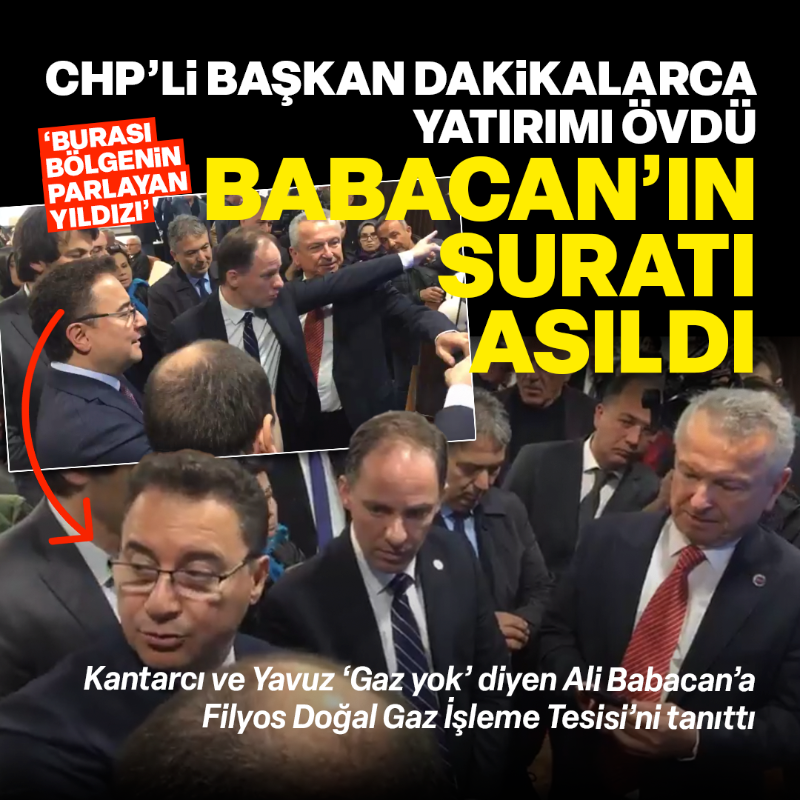 yenisafak's tweet photo. CHP’li Çaycuma Belediye Başkanı Kantarcı ve CHP Zonguldak vekili Yılmaz, Ali Babacan'a Filyos Doğal Gaz İşleme Tesisi’nden övgülerle bahsetti.

Daha önce "gaz yok" diyen Babacan, övgüler karşısında rahatsızlığını gizleyemedi ve bulunduğu yerden ayrılmaya çalıştı.