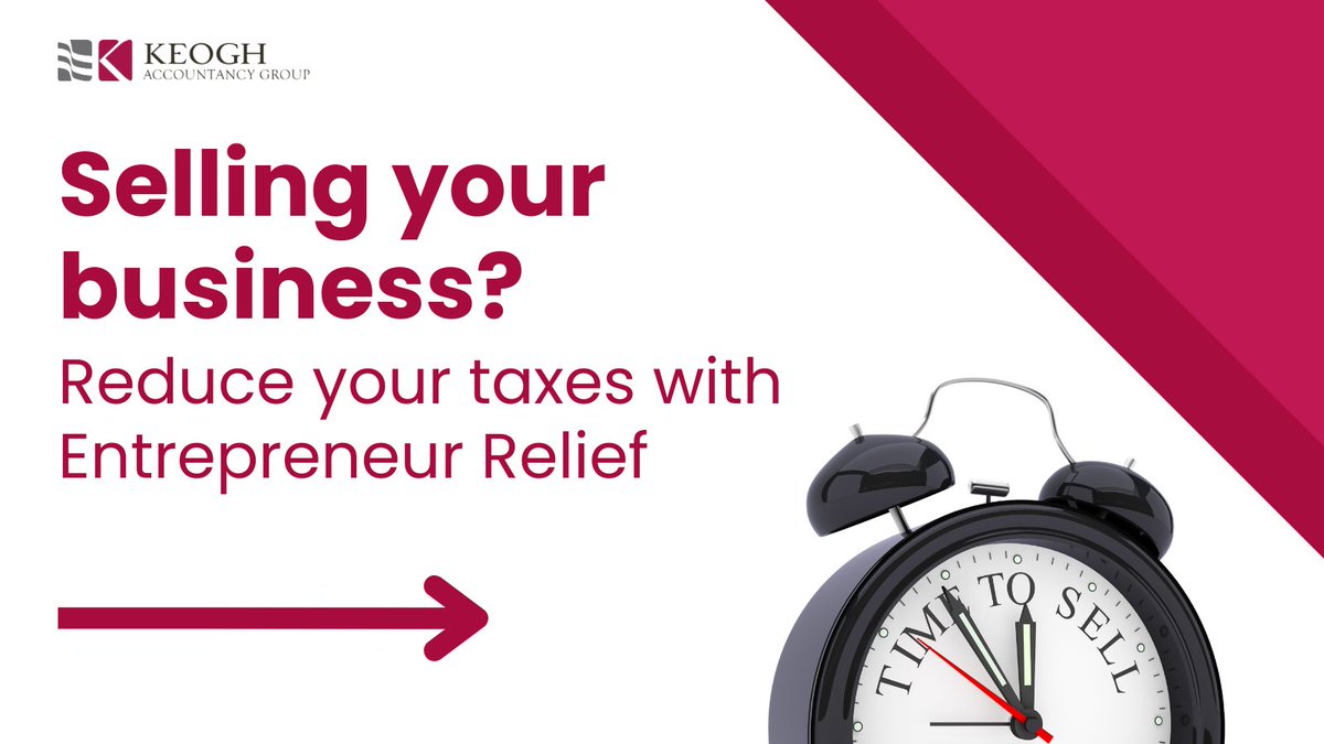 KeoghAccGroup's tweet photo. Have you heard of the Entrepreneur Relief?
This can be a tax-efficient way to extract funds from your business. 

Contact us and we can help you determine your eligibility for this tax relief.

#accounting #entrepreneurs #Ireland  #TaxTwitter https://t.co/wodEJe1UaJ