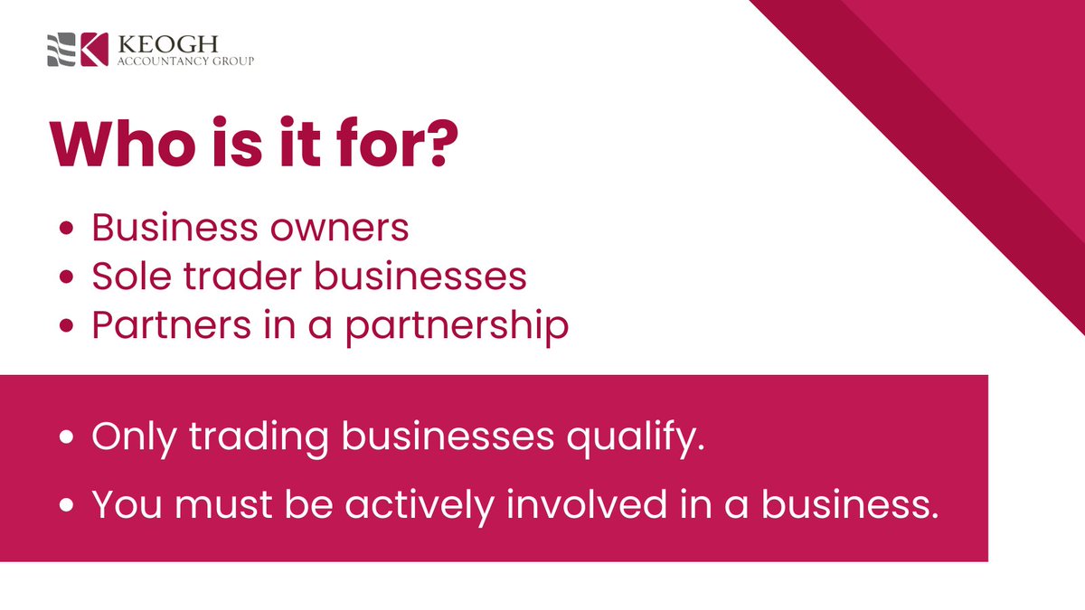 KeoghAccGroup's tweet photo. Have you heard of the Entrepreneur Relief?
This can be a tax-efficient way to extract funds from your business. 

Contact us and we can help you determine your eligibility for this tax relief.

#accounting #entrepreneurs #Ireland  #TaxTwitter https://t.co/wodEJe1UaJ