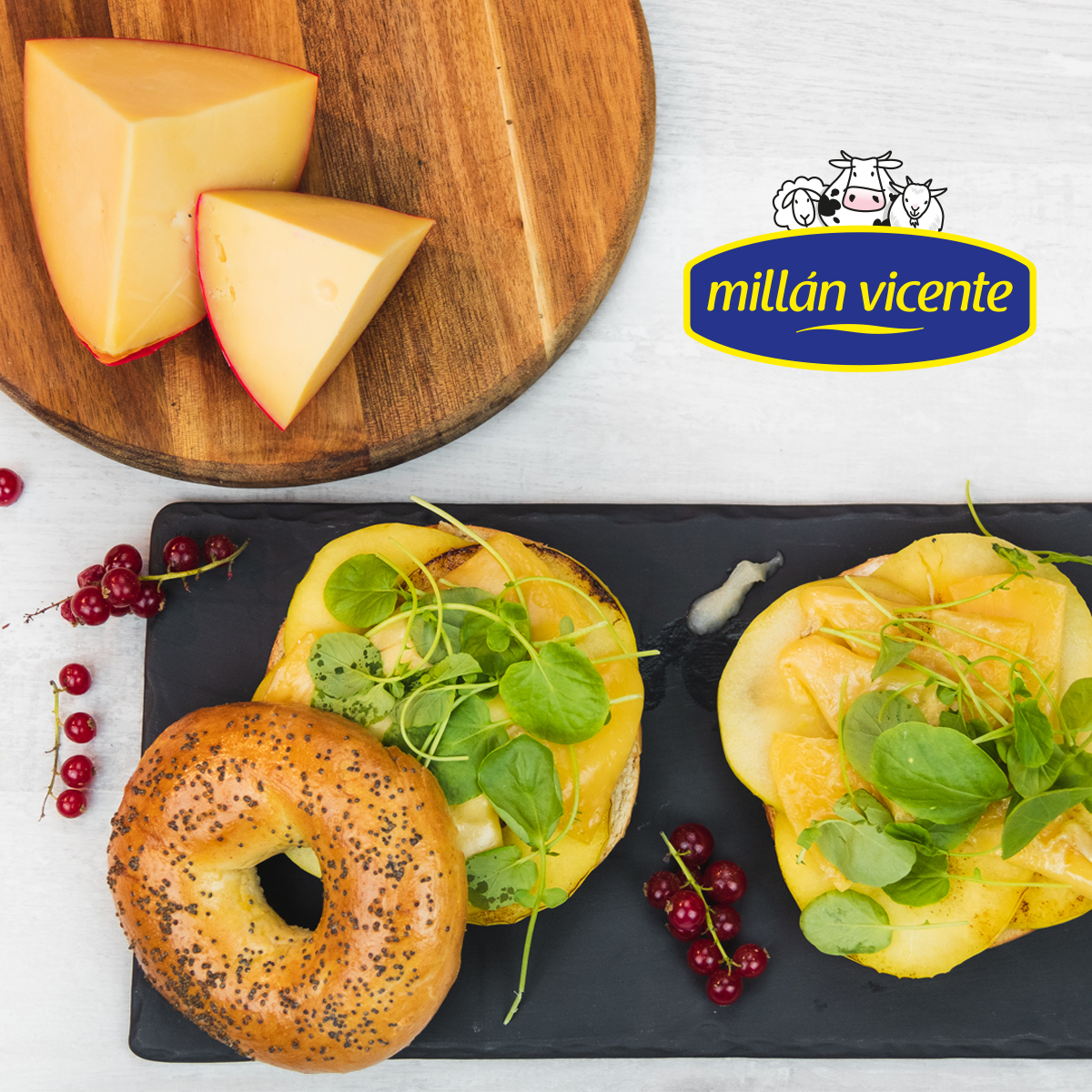 ¿Y si hoy cambiamos la rebanada de pan por un bagel? 

Pruébalo con trocitos de queso Edam Millán Vicente y manzana caramelizada. 

Es una combinación entre el sabor dulce y salado, ¡irresistible!