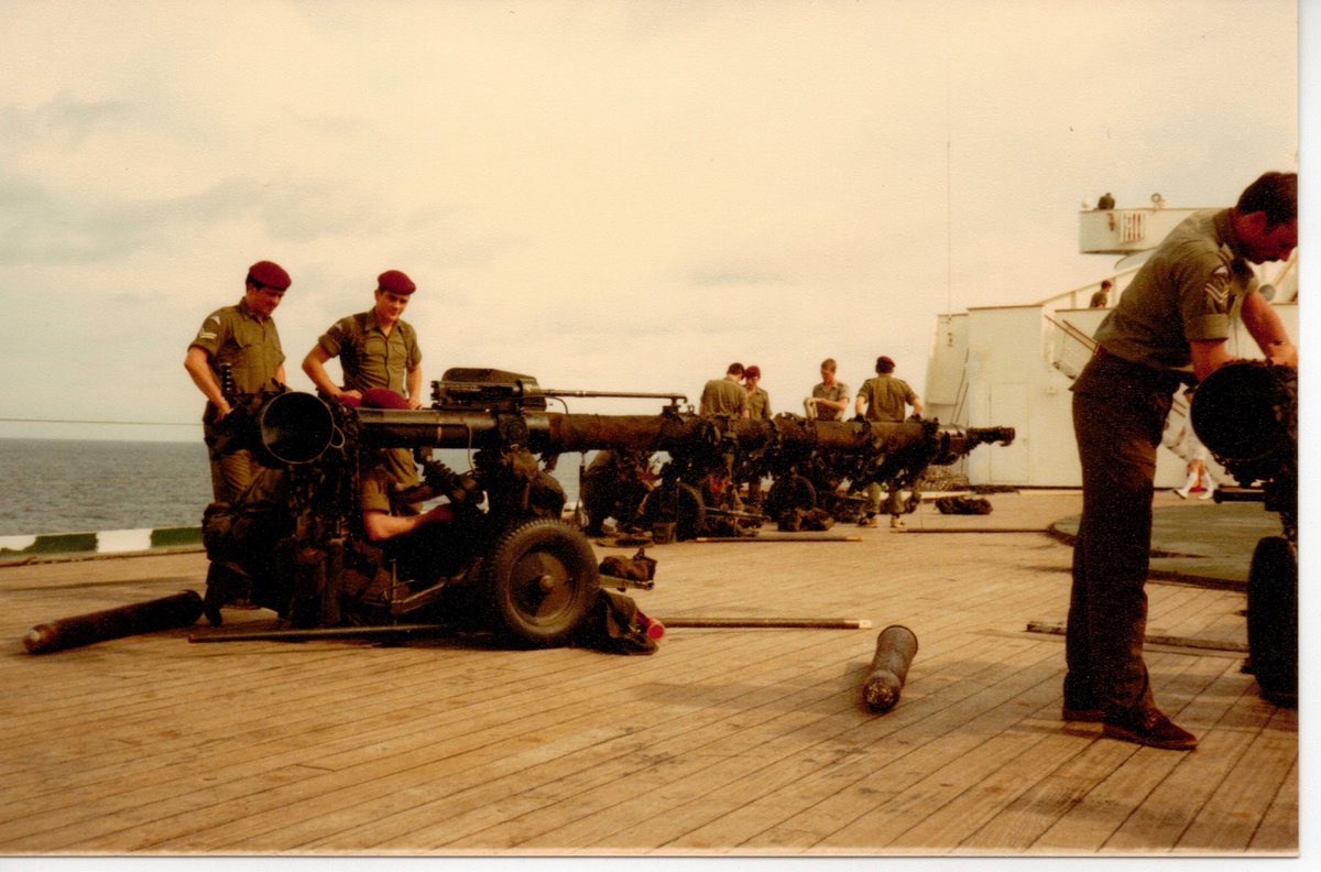 Jimmyocx3's tweet photo. @FalklandsMusic1 That is quite a view of that rotor! We also spent many an hour on that same helicopter LZ while sailing south, #SSCanberra #Falklands #ParachuteRegiment https://t.co/t4HmAmpPAO