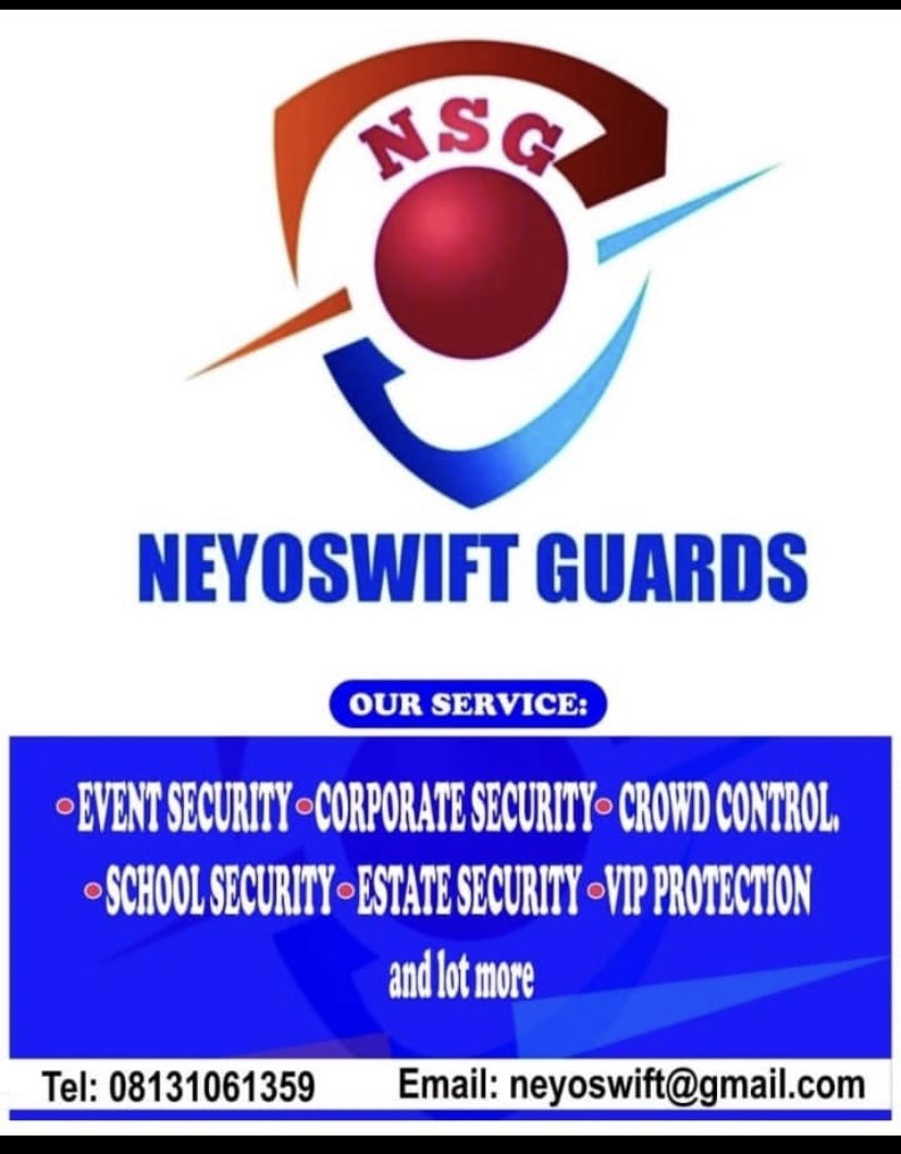 Neyoking_'s tweet photo. @ruffydfire At NeyoSwift Guards @neyoswift , we believe in keeping you safe and secure. Reach out to us for any of your security needs. https://t.co/SOhHIx37Aq