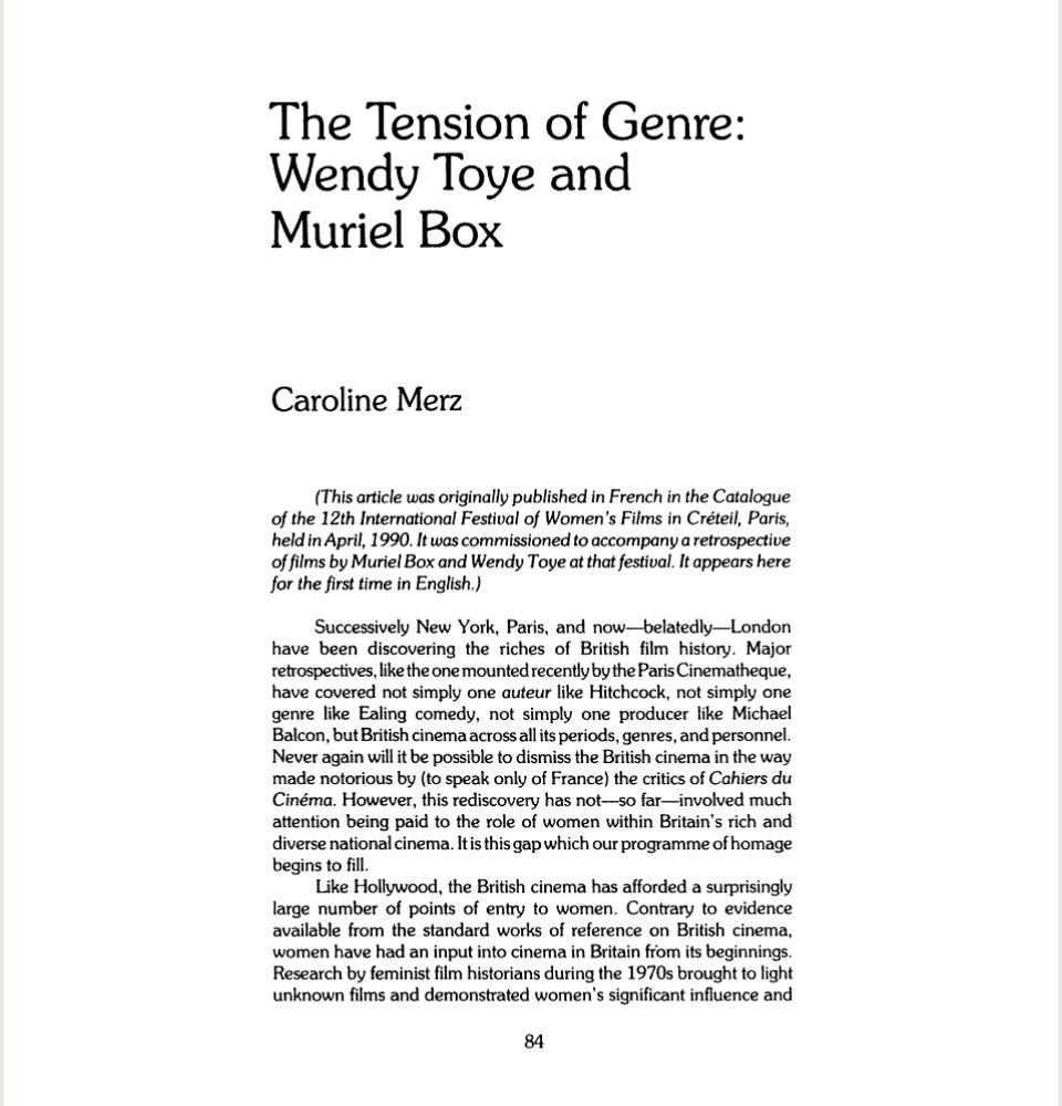 So good to see GOOD-TIME GIRL co-written by #murielbox yesterday @bfisouthbank. Also thrilled I booked a seat behind Caroline Merz @midgescotty who was so important in bringing Muriel Box’s films to light in 1990! Also great to see the wonderful Teresa Grimes @TINTYPEGallery