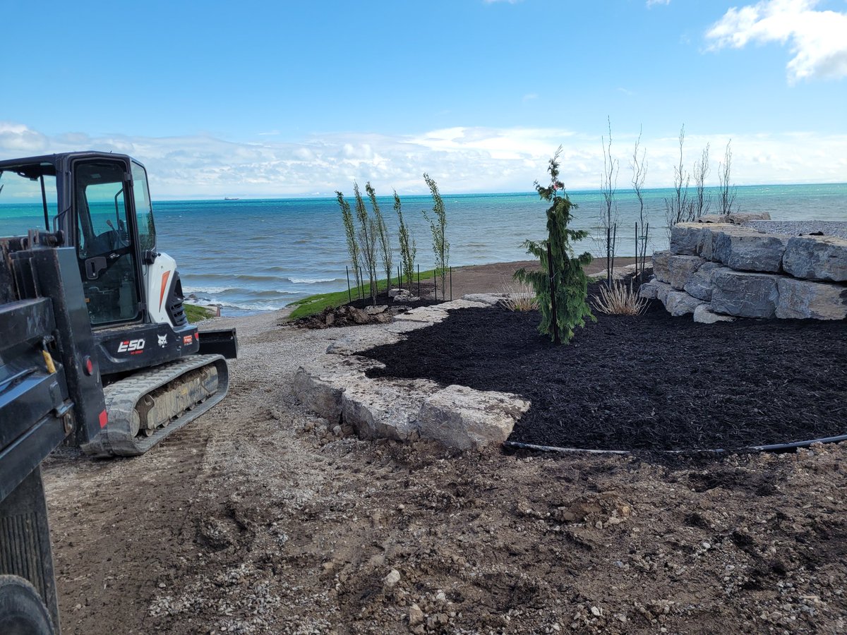 I definitely enjoy working on projects along the lakeshore, but this May 1st sure feels like November 30th!