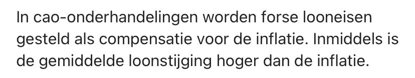 Aah nee inderdaad joh. Dan vergeten we de afgelopen 7 maanden van inflatie gewoon 🤦. Meest nietszeggende zin ooit <a href="/NOS/">NOS</a>