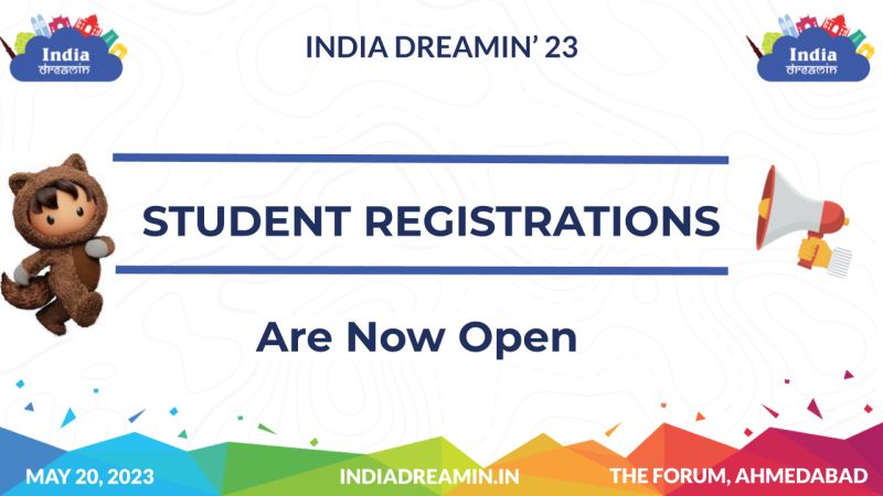 📣 Good news, students! 📣 Registration for India Dreamin'23 is now open! 🎉 Join us for an unforgettable experience filled with learning, networking, and fun. Don't miss out, register now at indiadreamin.in #IndiaDreamin23 #LearnGrowConnect #RegisterNow