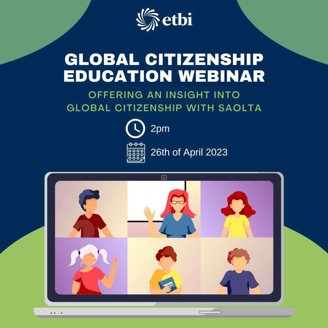 ETBIreland's tweet photo. The ETBI inclusion Unit recently hosted a Global Citizenship Webinar with @Saolta.
For a recording of the webinar along with further contact details, please click here: https://t.co/dwKrrlNQtl.
#ETBI #FETforAll #Inclusion https://t.co/kAK7Ca5pN6
