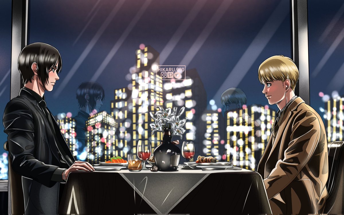 A romantic dinner between the two. (AU)

I started to draw a little bit of eremin, I hope you like it  😊✌

#Eremin
