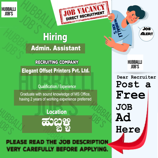 hubballijobs's tweet photo. Complete Job Details available on our Hubballi Jobs Facebook Page - Post Dated 02-05-2023
#hubballijobs #hubballi #jobsinhubli #hublijobs #hublidharwad #careeropportunities #ACCOUNTS_ASST #accountsjobs #impressionsgroup #Admin_Assistant #Elegant_Offset_Printers_Pvt_Ltd https://t.co/01FraKk8ID