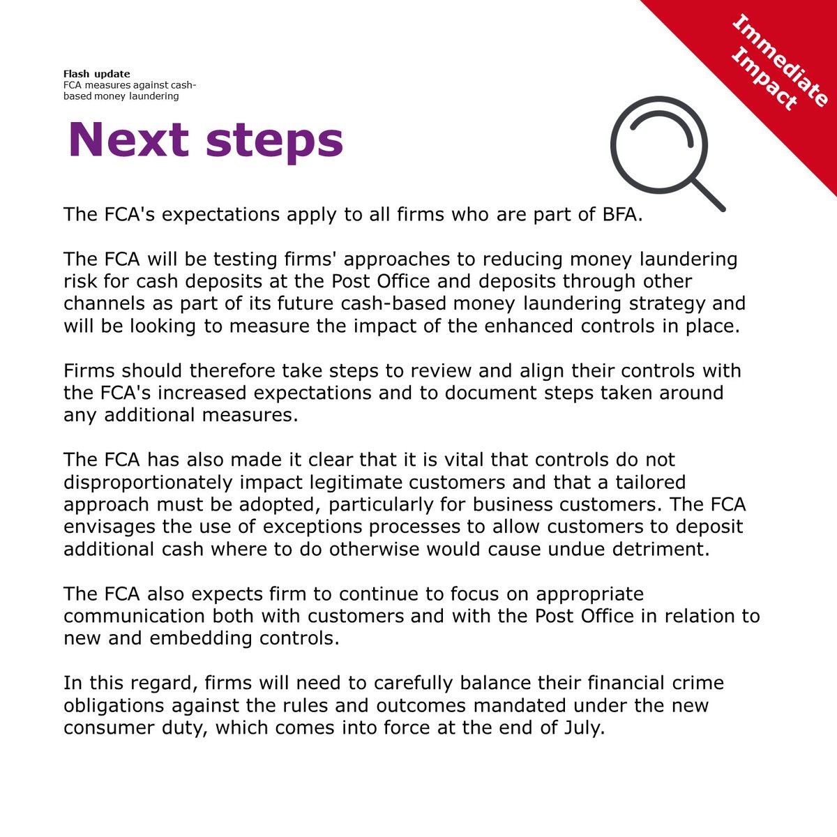 ESfinanciallaw's tweet image. In our latest #FlashUpdate we discuss the FCA measures designed to reduce the risk of cash-based money laundering via the cash deposit channel at the Post Office.
#FinancialServices