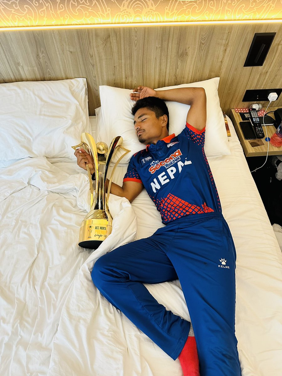 rohitpaudel17's tweet photo. Incredible journey 
.
.
.
.
#asiacup2023 #nepal https://t.co/wjO81nXzlc