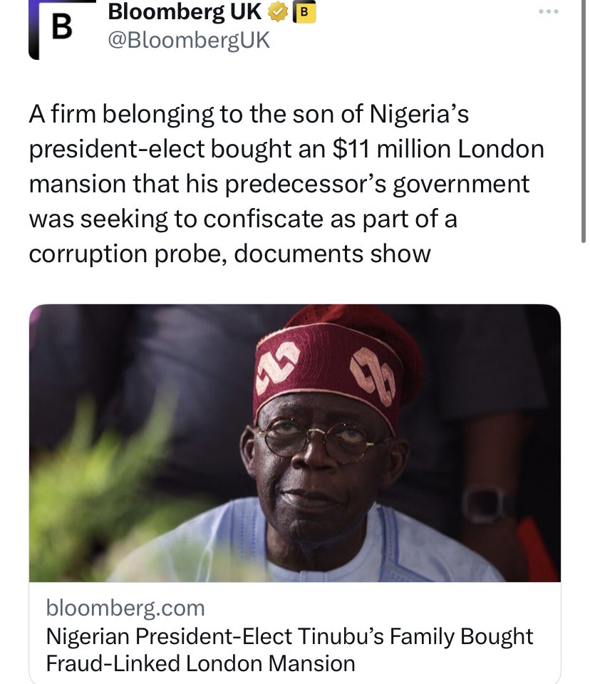 KadunaResident's tweet photo. International disgrace. Keep playing with Global shame!

Bloomberg Asia
Bloomberg Middle East 
Bloomberg UK
Bloomberg Business 
Bloomberg Africa https://t.co/rwztPfZ9DW