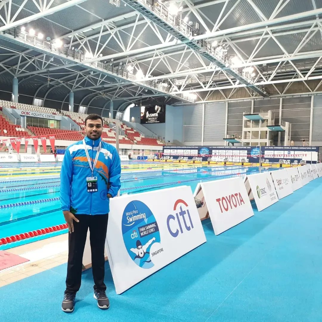 BluFinFoundati1's tweet photo. We're thrilled to share that our champ Punith Nandakumar recently participated in the Citi World Para swimming/WPS World series 2023 in Singapore, where he clocked his season's best times and qualified for the APG 2023.

Congratulations Punith! https://t.co/747QnrIkut