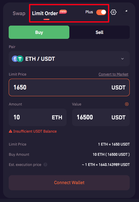 3/ Head to app.openocean.finance

> Select a supported Chain
> Click the limit button on-top of the swap UI
> Toggle LimitPlus!
> Enjoy a super smooth CEX-like experience