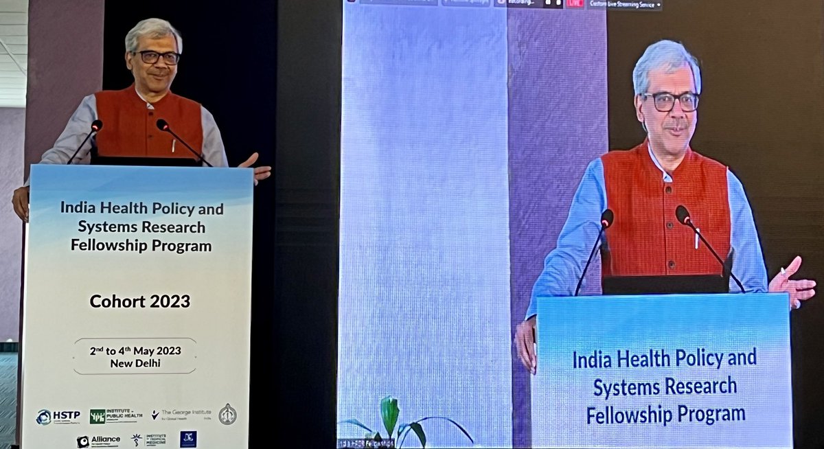 HSTPIndia's tweet image. Dr. Rajiv Bahl, Secretary DHR @DeptHealthRes and DG ICMR @ICMRDELHI, Chief Guest at inaugural ceremony of the third cohort of the @HPSRIndia Fellowship. He spoke about the importance of #healthpolicy and #systemsresearch and interacted with the new cohort of fellows.
@HPSRIndia