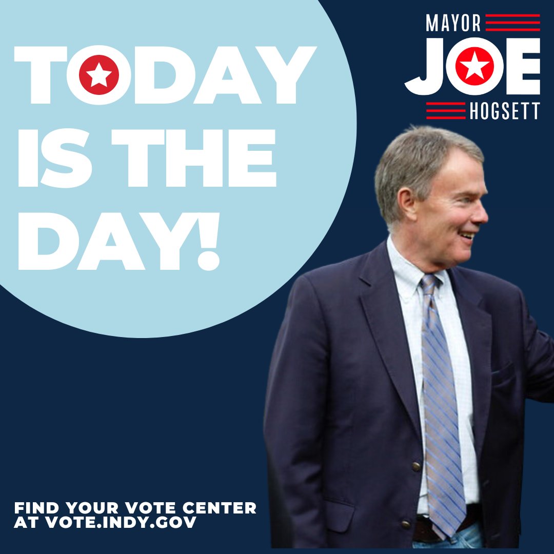 MayorJoeForIndy's tweet photo. It's Election Day, Indianapolis! Vote centers across the the city are open until 6 p.m. ๐ณ๏ธ
Head to https://t.co/kAF5w5uDl4 to find the vote center nearest you! #WeNeedJoe #MayorJoeforIndy https://t.co/hGtbrJUBKF
