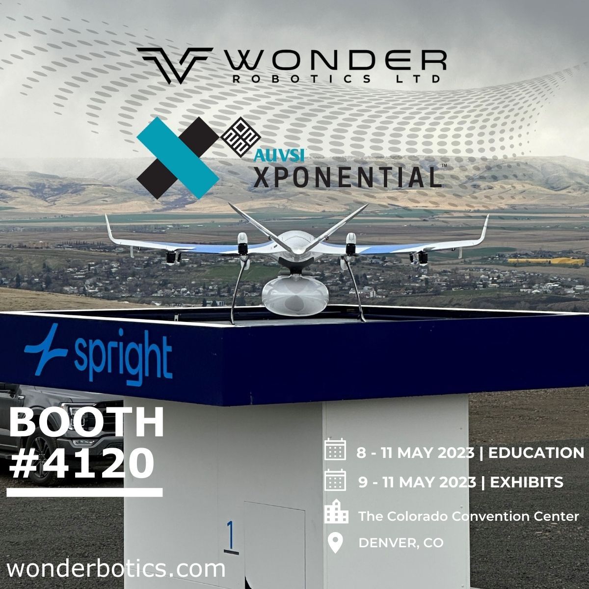 wonderrobotics's tweet image. Our team at @wonderrobotics  is very excited to share that we will be at AUVSI XPONENTIAL 2023. Hurry up and schedule a live demo at our booth #4120 ❗

#WonderRobotics #XPO23