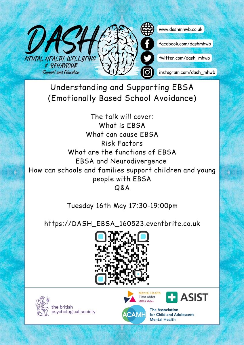 1/Are you concerned about a child who avoids school due to emotional distress? Join our upcoming webinar on "Understanding and Supporting Children with Emotionally Based School Avoidance (EBSA)" and learn how to help them thrive.